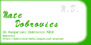 mate dobrovics business card